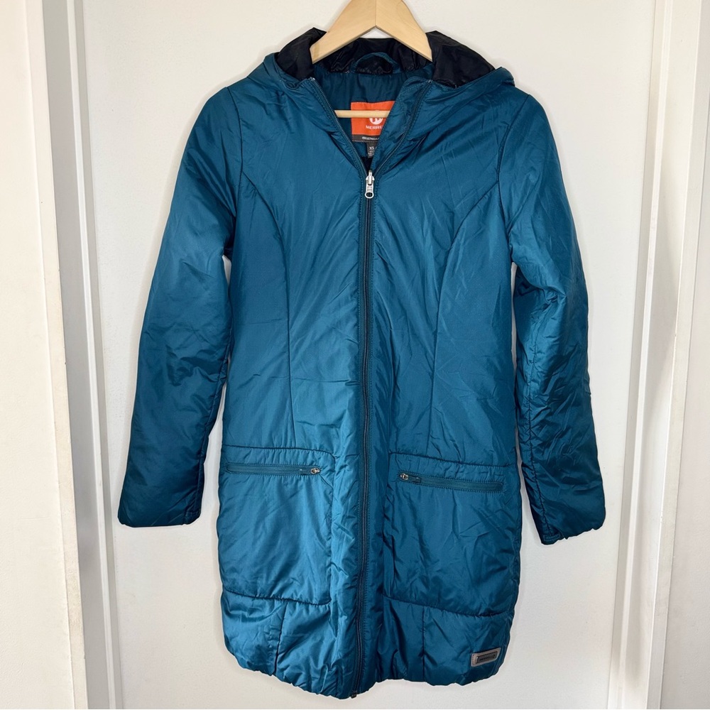 MARMOT Puffer Long Length Hooded Full Zip Jacket Women’s X SMALL EUC